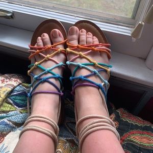 Rainbow Gladiator Sandals  (4 for $25)